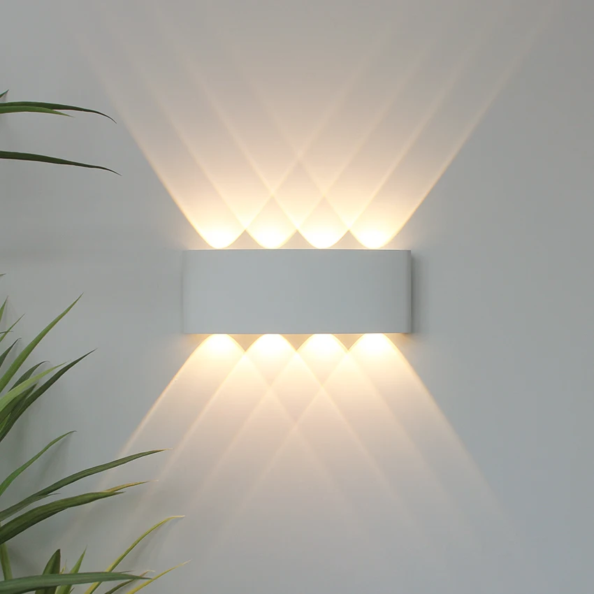 Imagem -02 - Outdoor Waterproof Led Wall Light Ip65 Varanda Jardim Lâmpada de Parede Interior Quarto Cabeceira Decoração Lâmpada de Iluminação de Alumínio