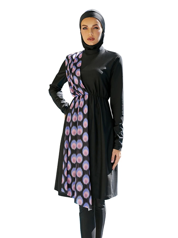 Burkini Muslim Swimwear 2023 Swimming Suit Women Hijab Modest Swimsuit Islamic Clothing Sets Fashion Abaya Long Dress Full Cover