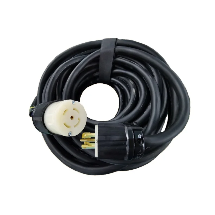 30 amp twist lock extension power cable flexible cable with connectors