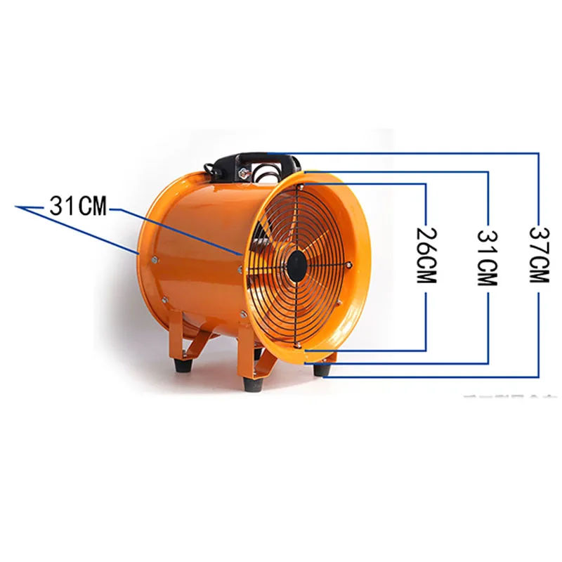 8inch 10inch Portable Axial Flow Fan 220v Air Exchange and Defecation Portable High-speed High-power Blower Strong Duct Fan