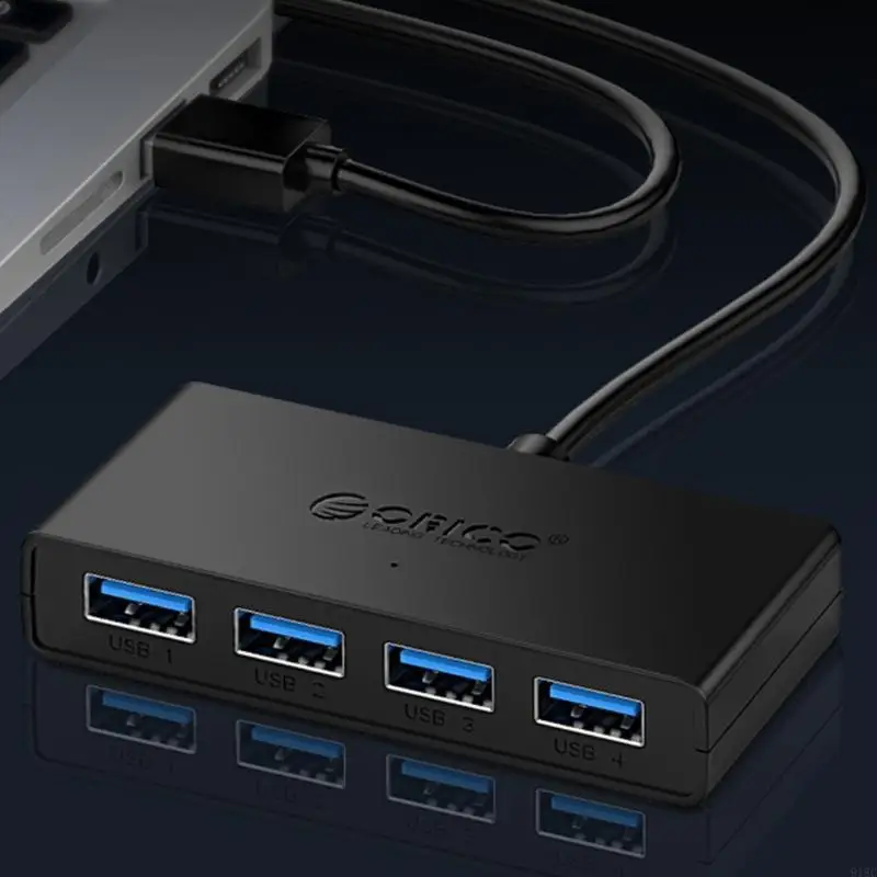 Легкий концентратор USB-адаптер USB 4-порт Внешний разветвитель Высокая скорость для USB-настольной лампы