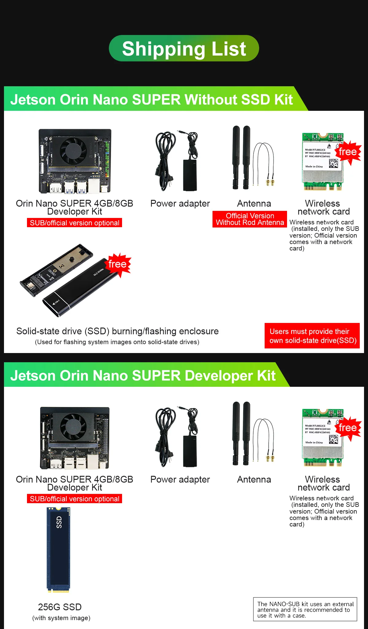 Jetson Orin NANO SUPER Entwickler-Kit Basierend auf Offiziellem Kernmodul Eingebettetes Entwicklungsboard für Python ROS KI Deep Learning – Detail 2
