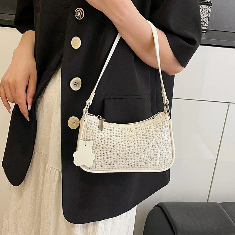 

Fashion Diamond-encrusted Women's Bag, New Simple and Versatile Shoulder Bag, High-end Dinner Messenger Bag