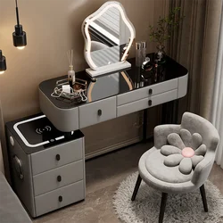 Nordic Mirror Dressing Table Storage Stool Luxury Console Bedside Vanity Dressing Table Desk Toaletka Z Lustrem Home Furniture