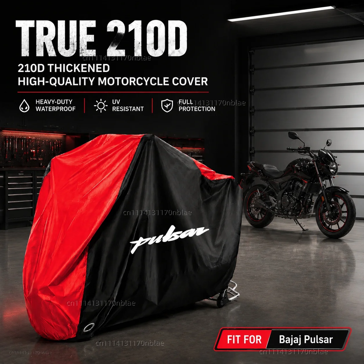 Funda para motocicleta Bajaj Pulsar 200 NS/200 RS/200 AS 200RS 200NS 200AS 210D, impermeable, a prueba de polvo, UV, para lluvia