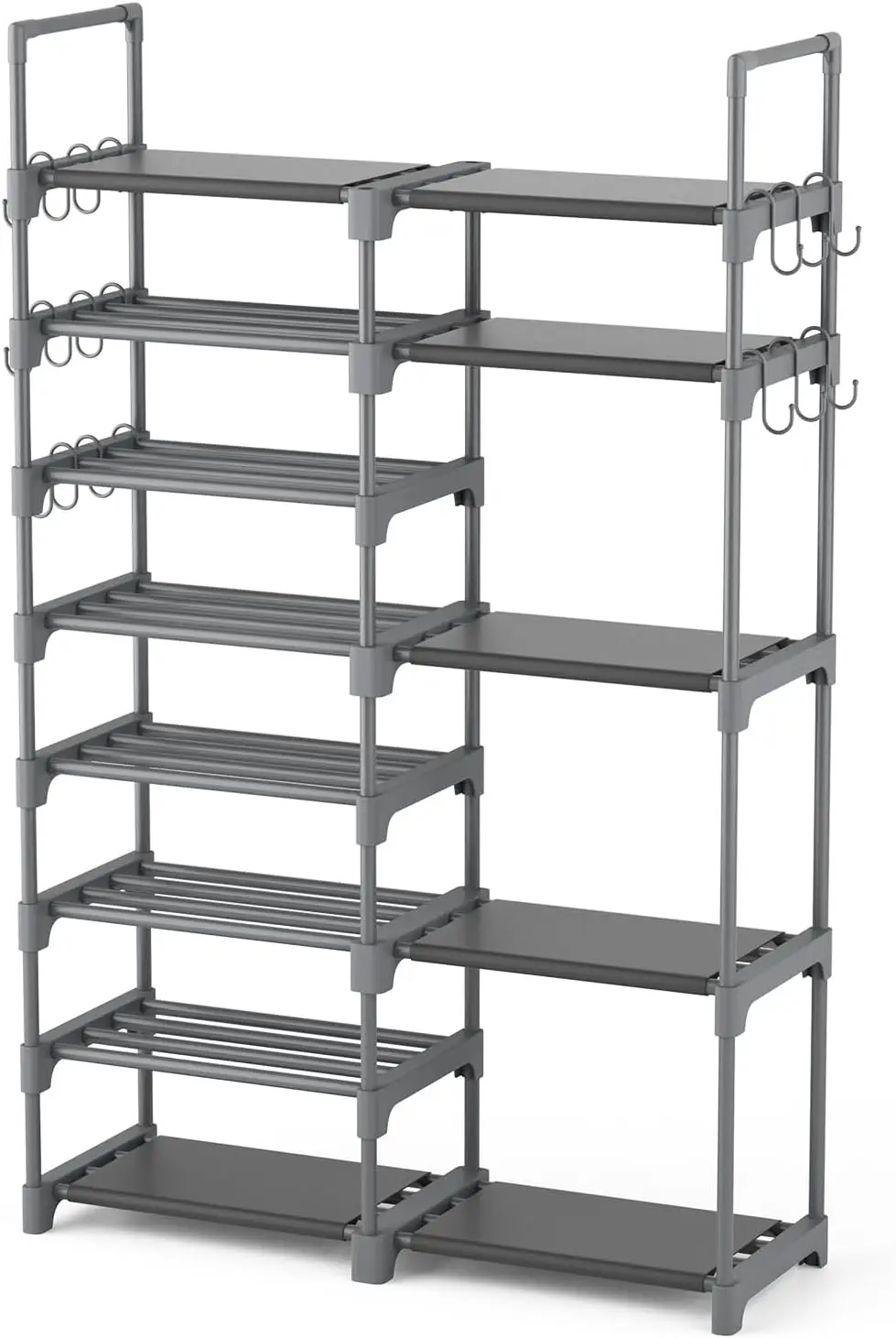 

Shoe Rack, Shoe Storage Organizer for Closet Entryway Garage Bedroom, 8 Tier Tall Metal Shoe Shelf for 26-32 Pairs Boot