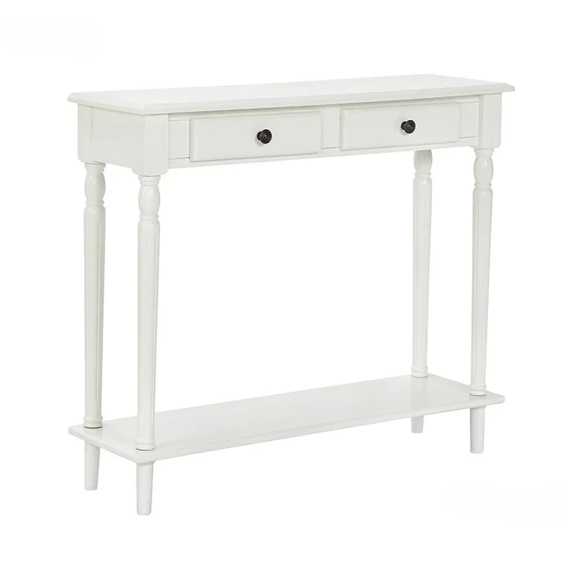 Premium  High-quality Luxurious American Solid Wood Console Table Household Entry Hallway Table Retro