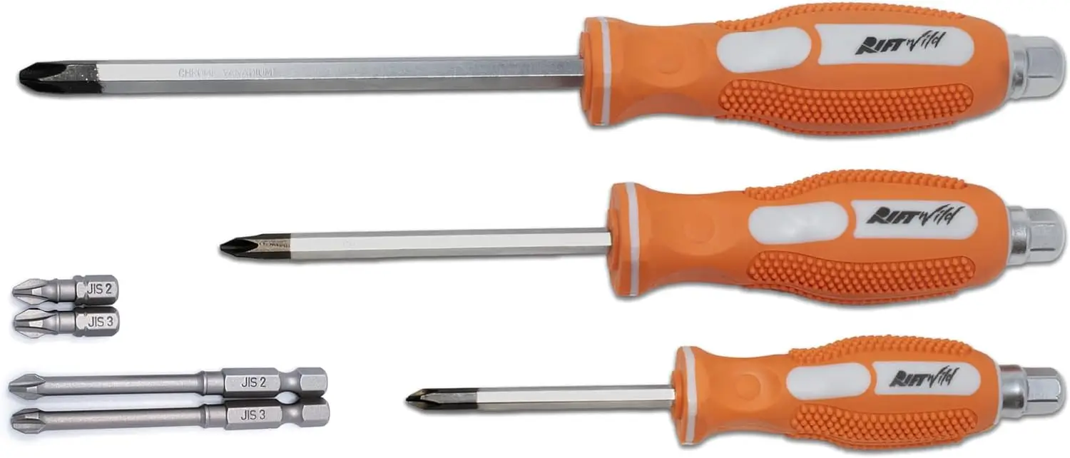 

7-Piece JIS Screwdriver Set with Bits for Precision Work on Vintage Machines