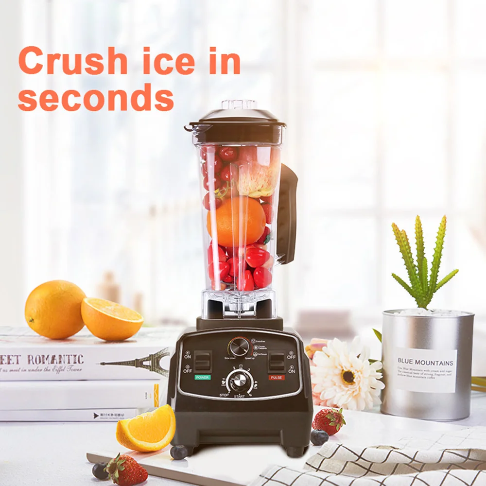 Heavy Duty Commercial Blender Stationary Mixer Food Processor Ice Smoothies for Kitchen High Power Juicer Blender BPA Free