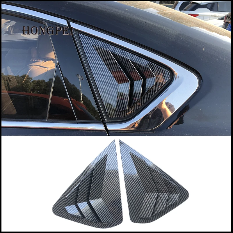 

For Nissan Altima 2013-2018 Sedan Rear Window Blind shades Louver Frame Sill Molding Cover Sticker Trim Accessories Car Styling