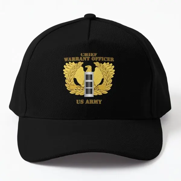 Army Emblem Warrant Officer Cw3  Baseball Cap Hat Printed Hip Hop Mens Solid Color Sun Casual Outdoor Black Spring  Bonnet