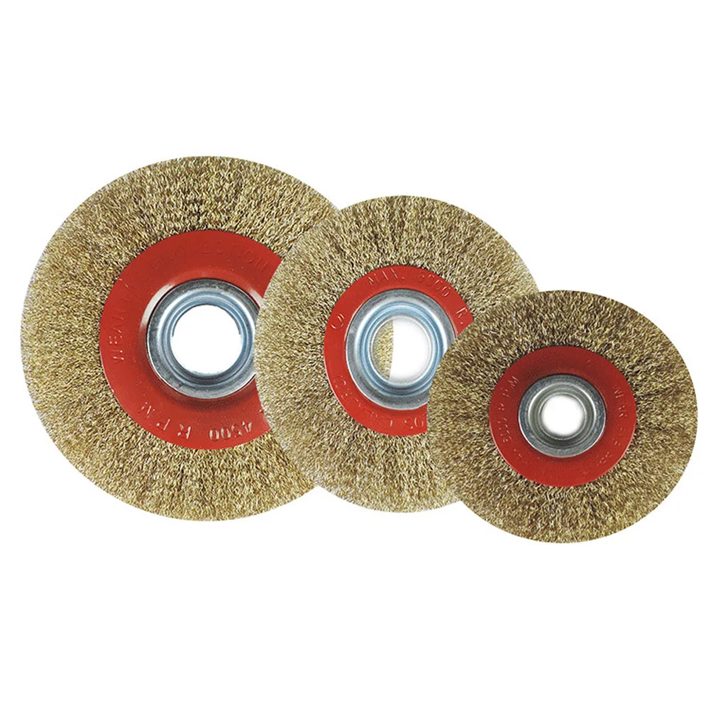 

5 Inch Steel Wire Polishing Brush Rust Removal Mini Grinding Brush Durable Polishing Wheel for Electric Drill Rotary Tools