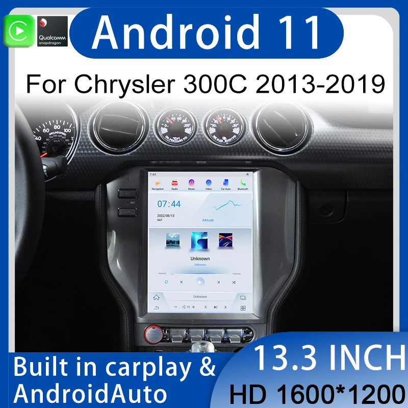 

13.3 inch Android 11 Wireless Apple Carplay Android Auto For Chrysler 300C 2013-2019 GPS Navigation Car Radio Multimedia Player