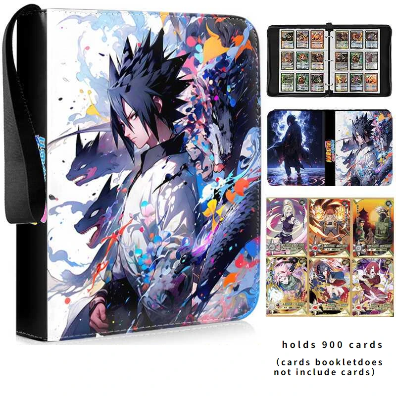 NARUTO Uzumaki Naruto 900pcs Card Anime Game Card Zipper Holder Binder Game Card Collection Book Kids Toys Gifts