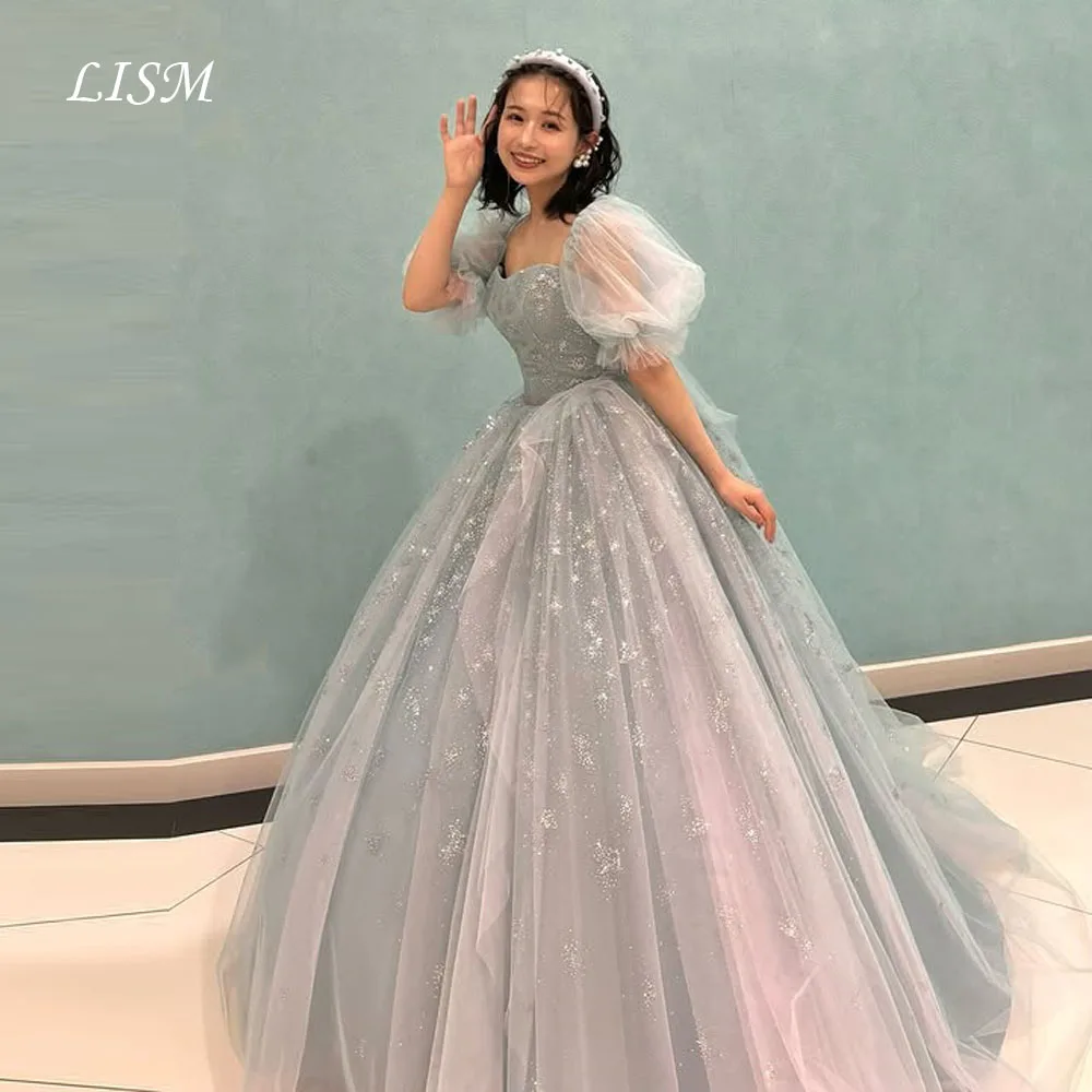 LISM فساتين سهرة نصف كم على شكل قلب من الحرير تول أنيقة طويلة فساتين لحضور الحفلات الموسيقية تبادل لاطلاق النار صورة مخصصة فستان حفلة в Ders