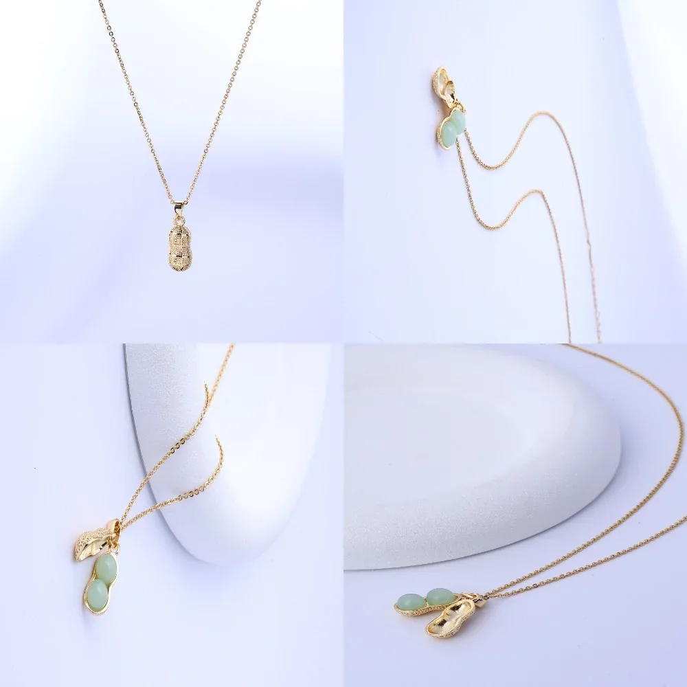 

Легкое роскошное ожерелье с арахисом для женщин, новая модная цепочка на ключицу 2025, нишевый дизайн, элитный смысл, простой кулон для аксессуаров