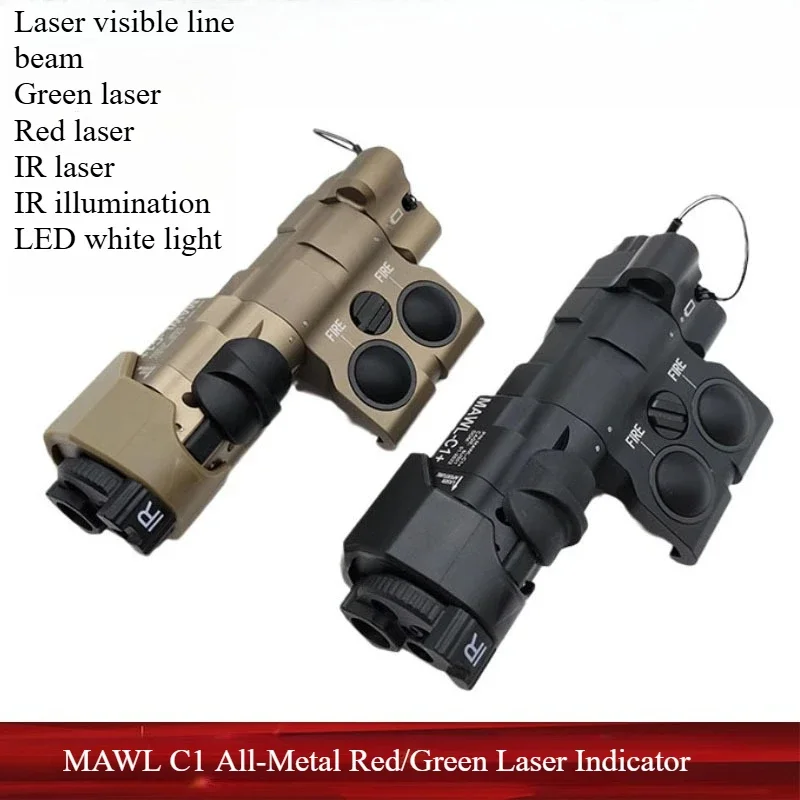 Metal Version MAWL C1 Red-green Laser Indicator with IR Illumination Laser CNC Aluminum True Number L3 Socket