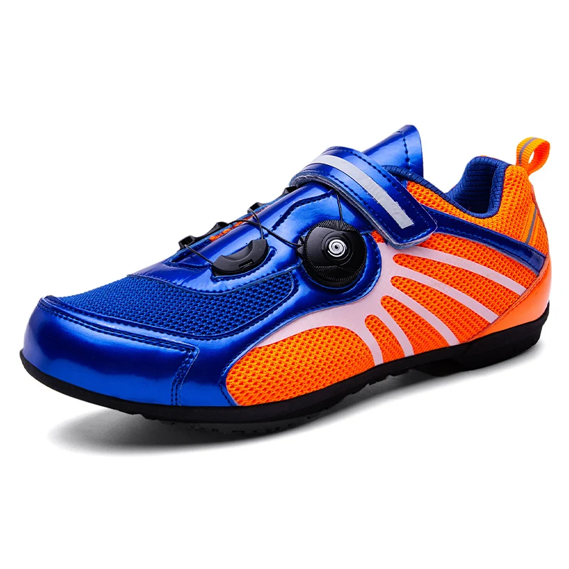 

Fashion Blue Cycling Shoes Men Women Outdoor Non-slip Rubber Men's Bicycle Shoes Unisex Breathable Mesh Women's Cycling Sneakers