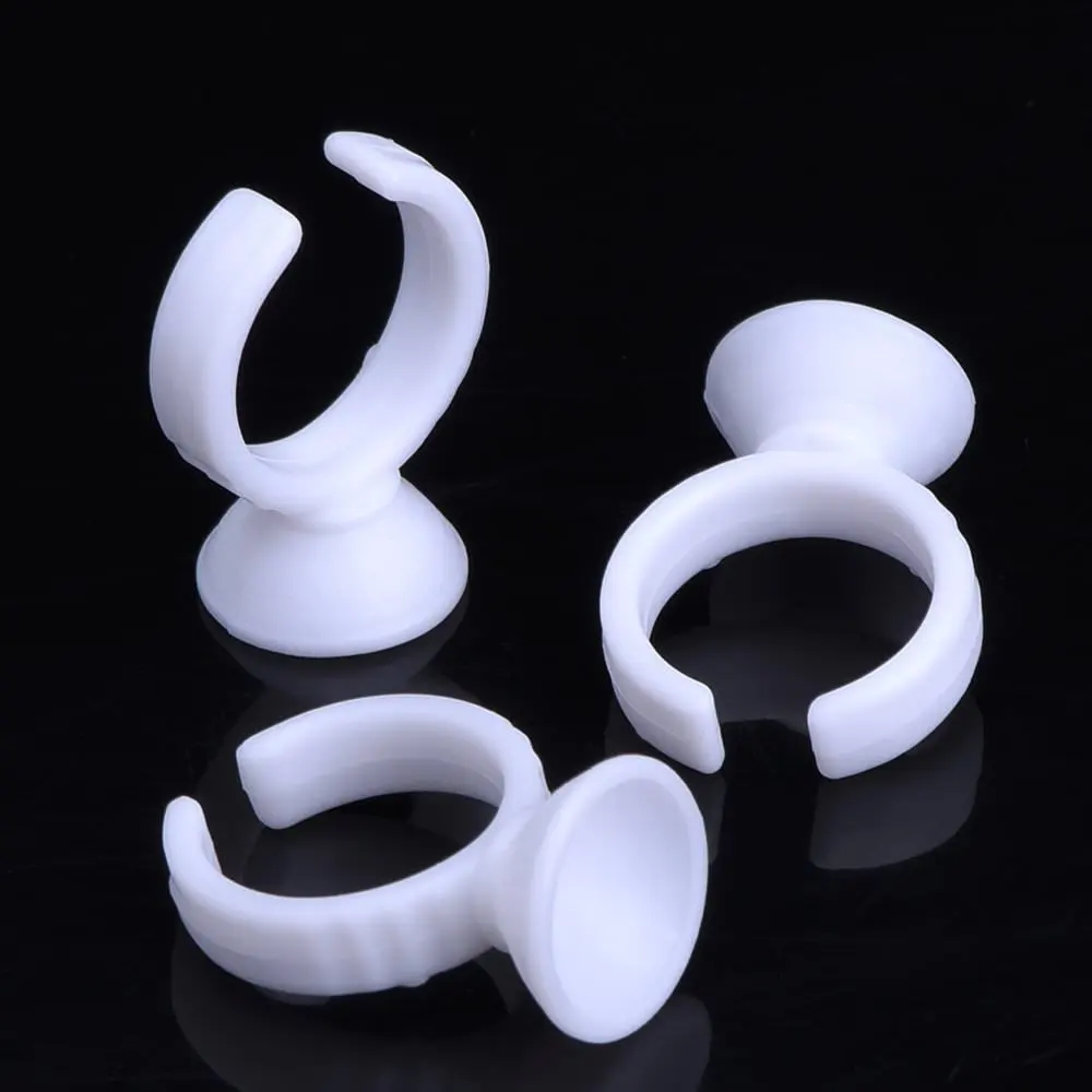 Glue Rings for Eyelash Extensions 1000pcs Lash Extension Supplies Plastic Ring