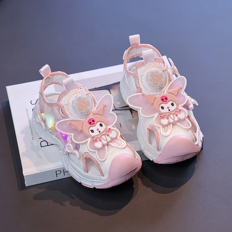 

Melody Kids Closed-Toe Sandals Girls Shoes Big Kids Kuromi Light-Up Footwear, Cute Seasonal Children's Collection