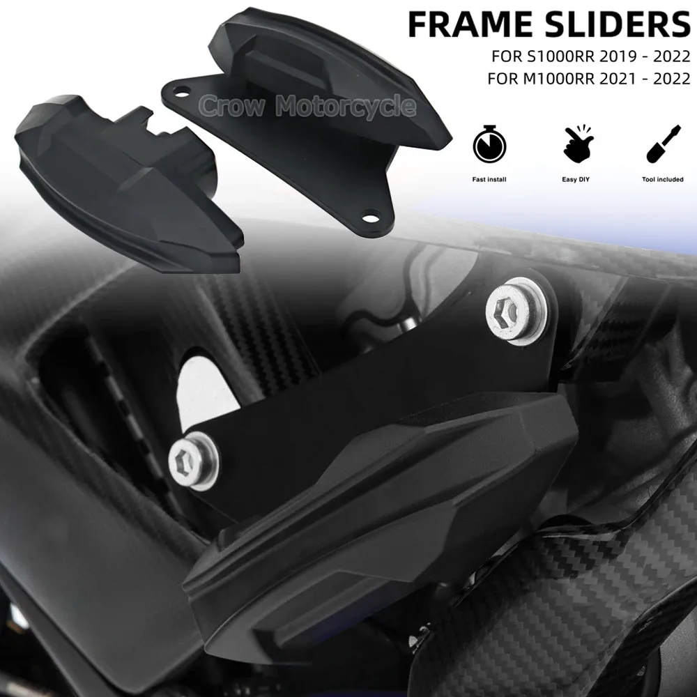 

2019-2022 For BMW S1000RR M1000RR Motorcycle Frame Sliders Pad Protector Anti-Fall Glue Falling Protection Pads Set M S 1000 RR