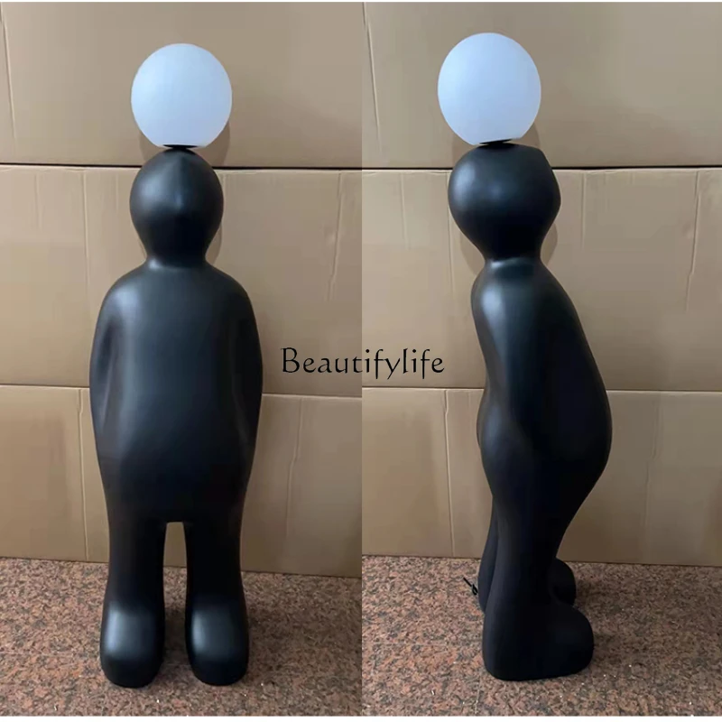 

Art Sculpture Floor Ornaments Modern Abstract Large Figure Modeling Decoration Luminous