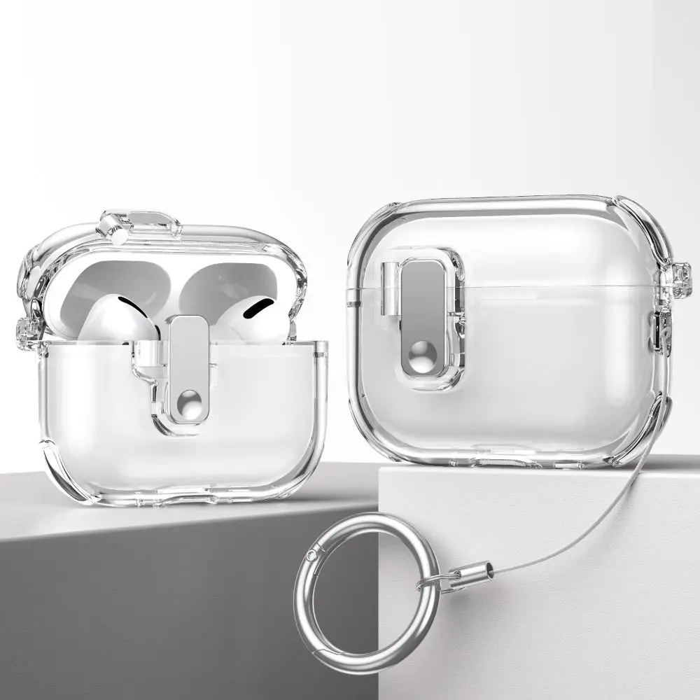 Kopfhörerhülle mit Schlossschnalle, Anti-Drop, mit Umhängeband, Kopfhörer-Schutzhülle, bunt, stoßfest, für AirPods Pro 3