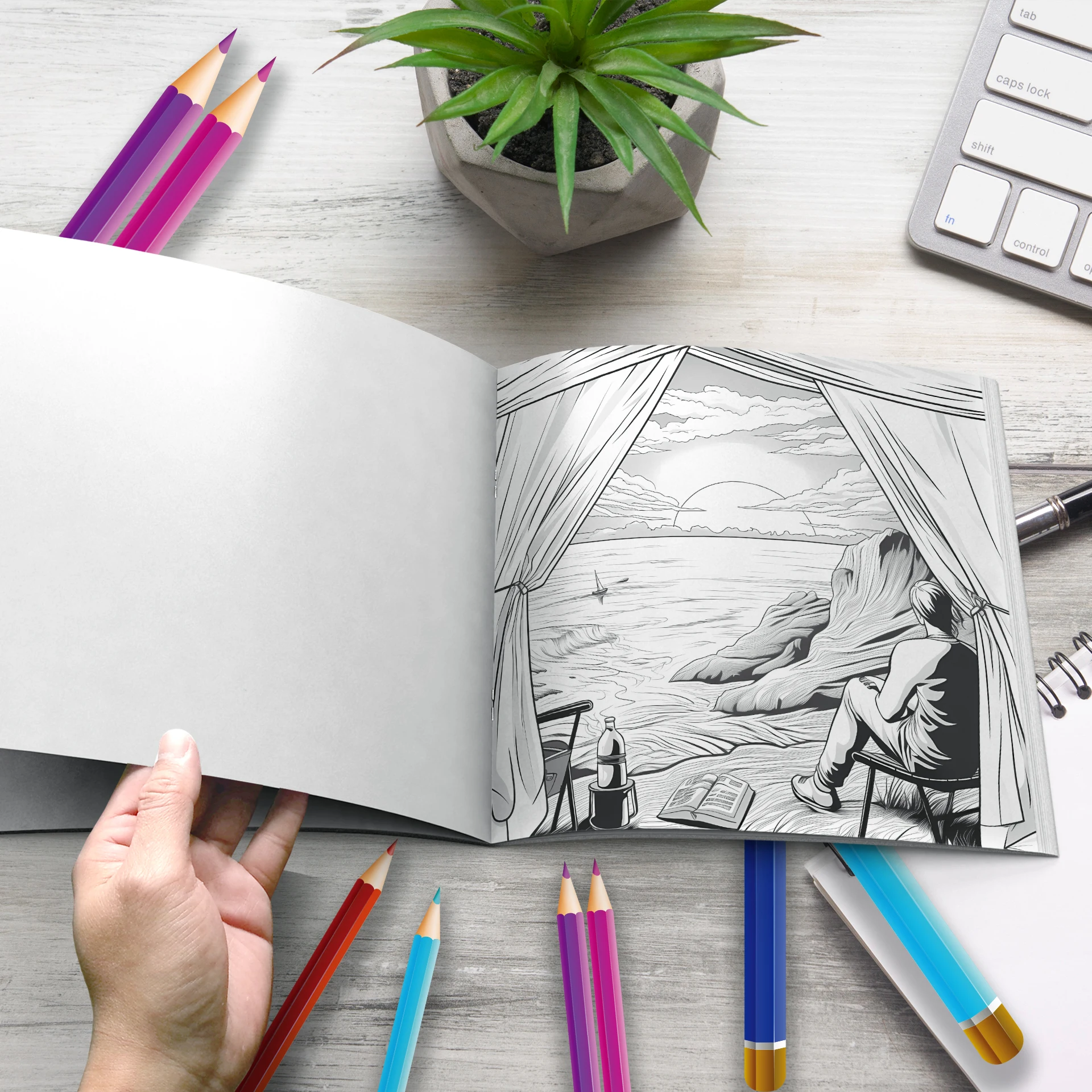 1 قطعة كتاب تلوين المشاعر الاستوائية 20 صفحة الكبار كتاب صور هدية لحفلة عيد ميلاد تخفيف التوتر قتل الوقت كتب الرسم