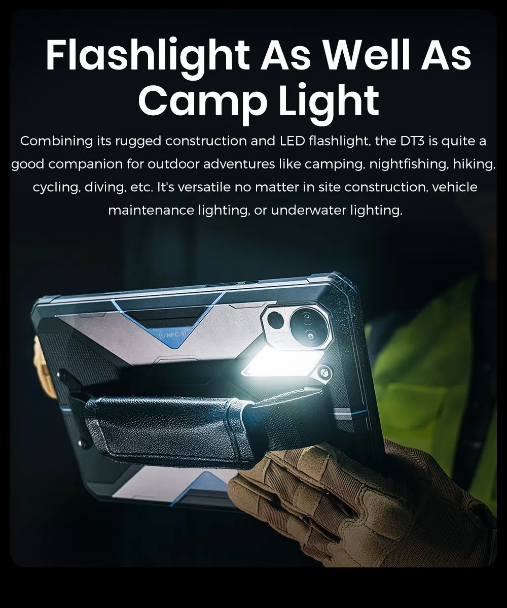 Fossibot Dt3 5g Rugged Tablet, Android 15, 10.4" Display, 12Gb Ram 256Gb Rom, Wifi 6, 66W Fast Charge, 64Mp+32Mp Camera, Nfc