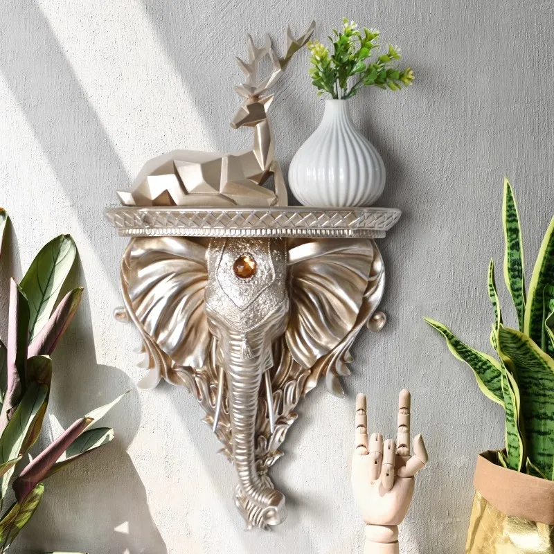 

Home Decor European Creative Elephant Head Wall Decor 3D Wall Decor Vase