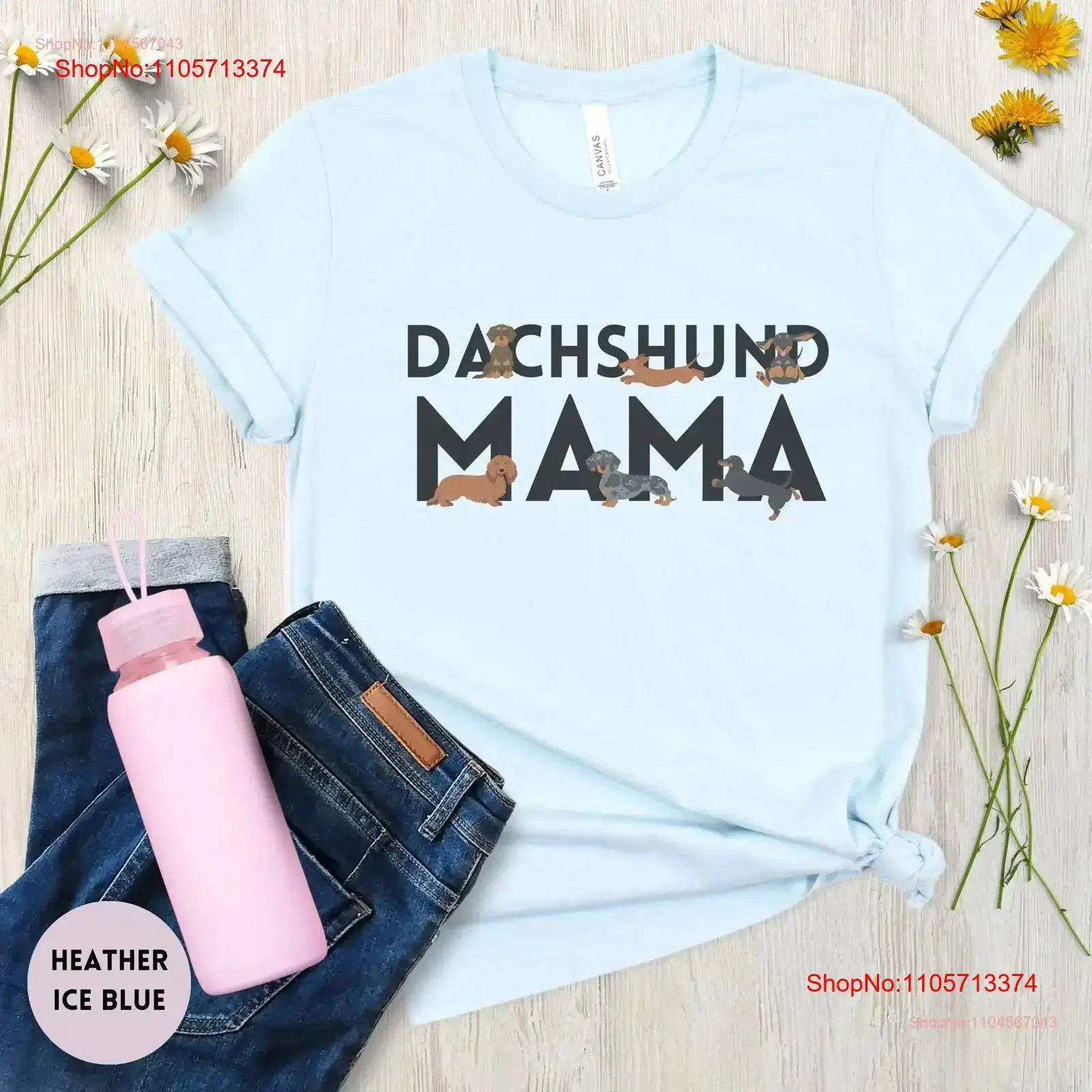 Dachshund Mama T Shirt Doxie Mom Weiner Dog Lover Funny Crewneck vintage Washed designer clothes graphic Slightly