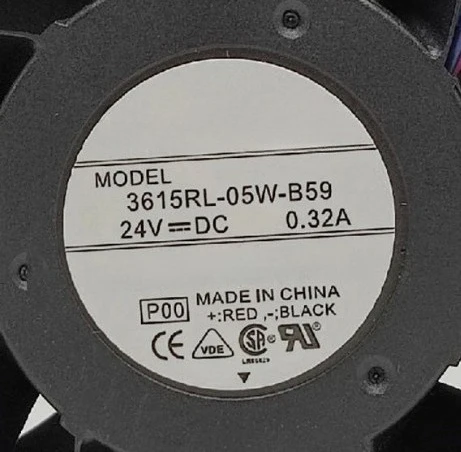 

Brand new 3615RL-05W-B59 3615RL 05W B59 Inverter Cooling Fan DC24V 0.93A 9038 9CM 3 Wire Fast Delivery