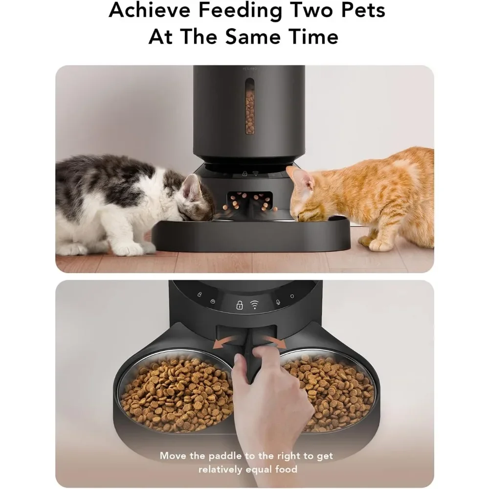 1-10 Meals Per Day Feeding & Watering Supplies 5L Automatic Cat Feeders With Low Food Sensor Automatic Feeder for Cats Drinker