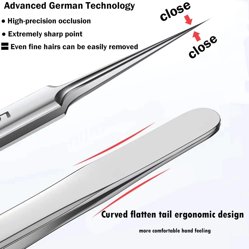 German Ultra-fine No. 5 Blackhead Remover Tweezer Beauty Salon Face Skin Care Tool Pimple Ingrown Hair Clip Black Dots Remov Acn