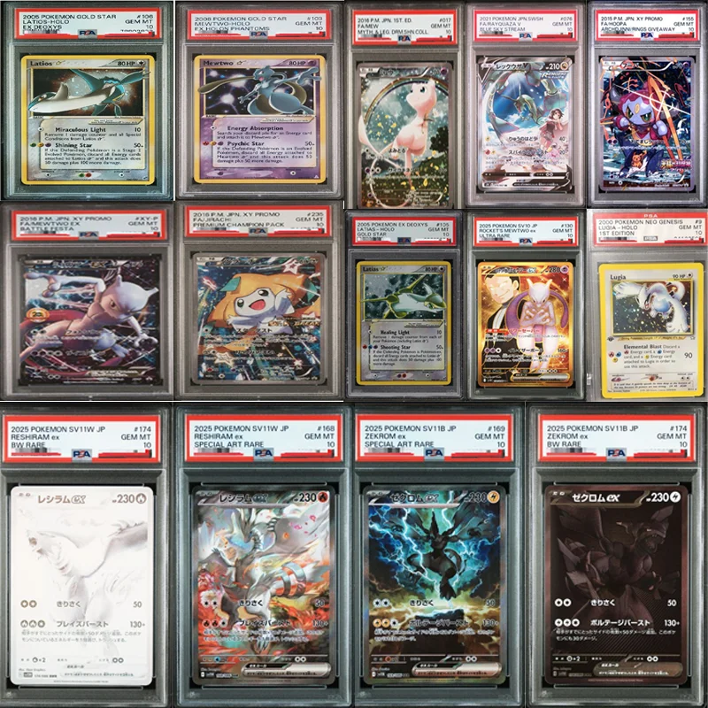 

Ptcg Japanese English Proxy Card Legendary Pkm Series 2 Reshiram Zekrom Lugia Ho-Oh Kyogre Palkia Anime Game Collection Card
