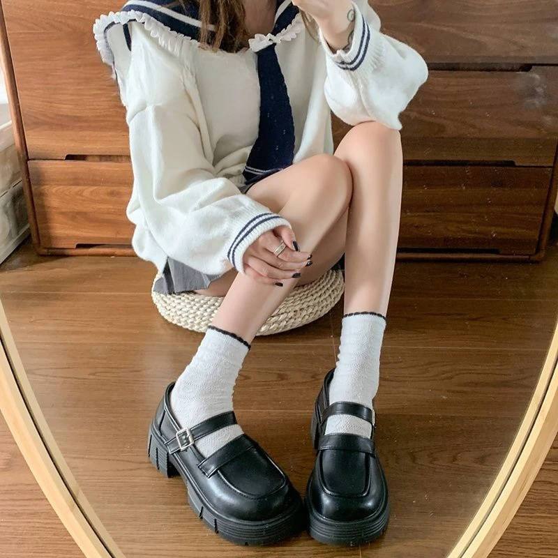 2026 Spring Summer Latest Women's Elevated Mary Jane Pumps Preppy Chic Versatile with Skirts Outfit