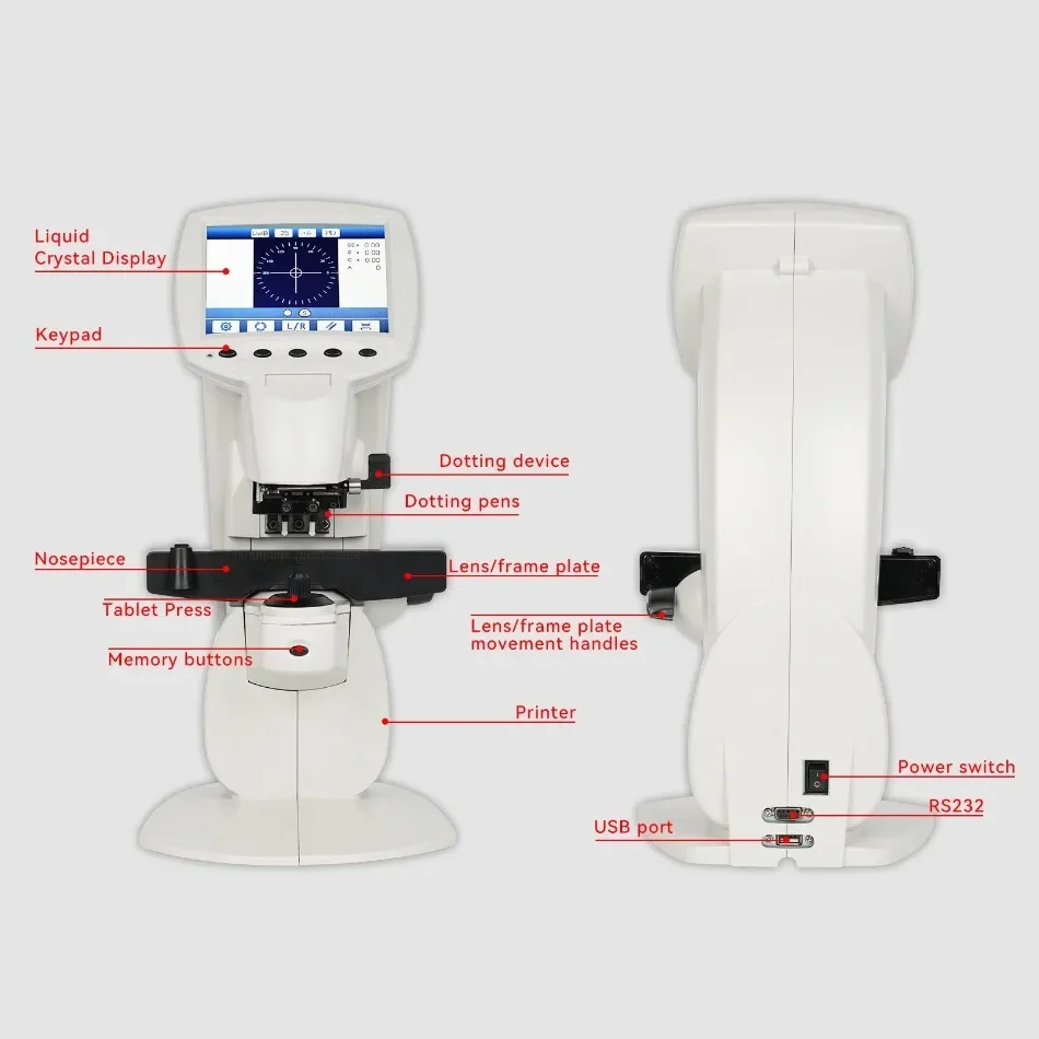 NEW VISSION Optics Digital Auto Lens Meter UV PD Printing Focimeter Lensometer Optical Equipments Instruments Lensmeter