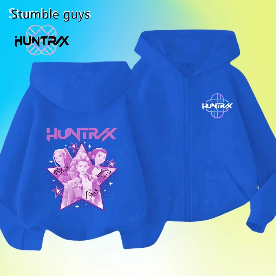 

Autumn Cartoon Kids New KPop Demon Hunters Zipper Hoodie Long Sleeve Sweatshirt Anime Boys Clothes Girls Trendy