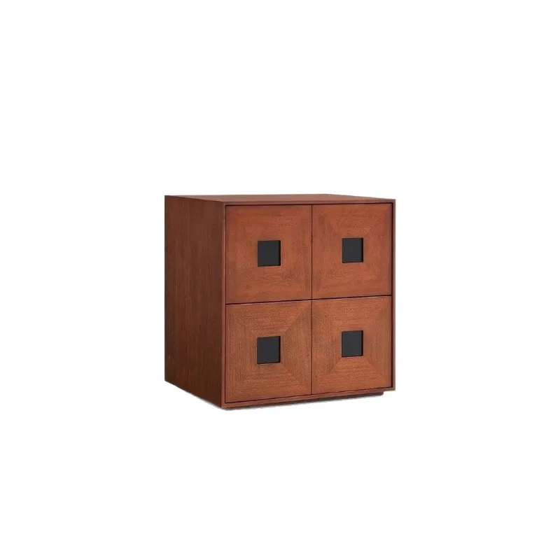 

Retro solid wood chest combination, household living room side cabinet, bedroom bedside storage cabinet