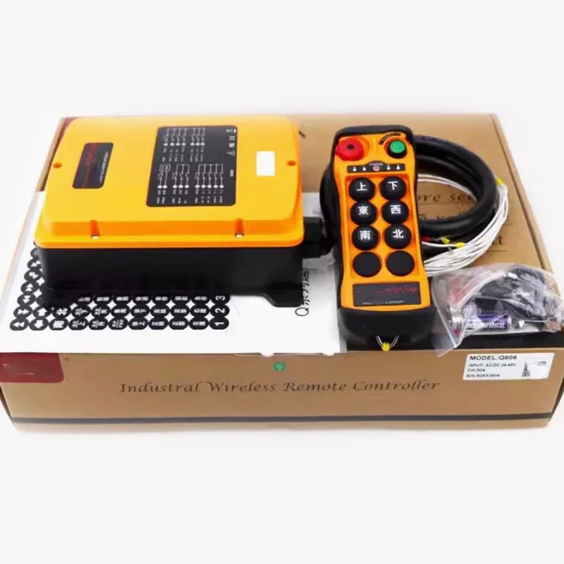 Hot SalesLong Distance 6-way Button 433mhz Transmit Remote Controller For Light Boxes Industrial Equipment Overhead Crane Remote