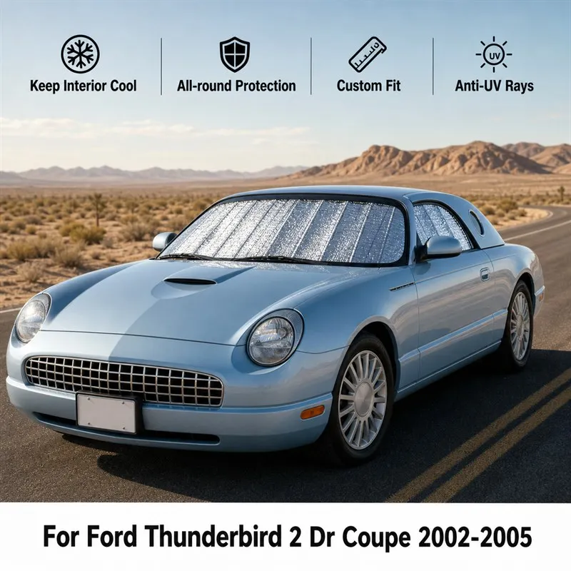 For Ford Thunderbird 2 Dr Coupe 2002-2005 Full Set Car Window Sunshades UV Block Privacy Heat Insulated Foldable Car Curtain