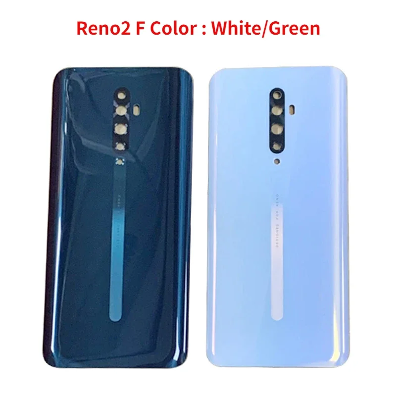 Back Glass For OPPO Reno 2 Reno2 Z F Back Battery Cove Rear Door Housing Back Case  Replacement Part