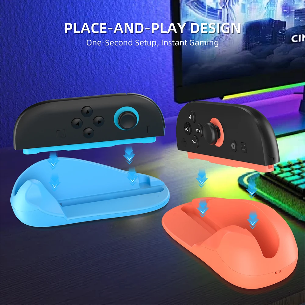 2PCS Gaming Controller Mouse Left+Right Controller Bracket Stand Holder Ergonomic Game Handle Case for Nintendo Switch 2 Joy-Con