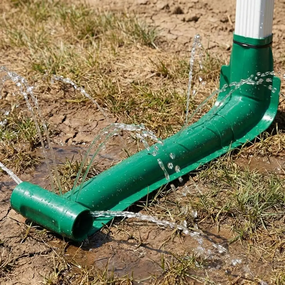 Flexible PVC Downspout Gutter Extension Prevent Splash UV Stabilized Gutter Rainwater Device Divert Water Away Prevent Erosion