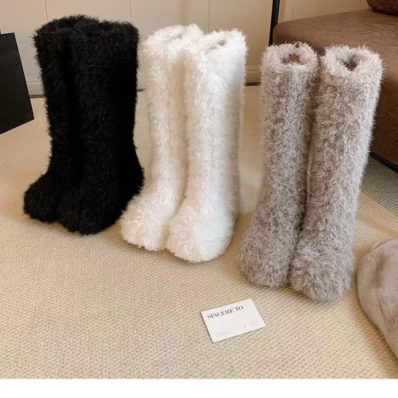 

Extra Thick Women's Long-thigh Boots 2025 Autumn and Winter New Inner Heightened Velvet Thermal Snow Boots