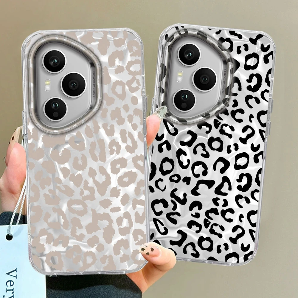 Für Honor 400 200 90 Smart Pro Magic7 6 5 70 Lite Rosa Leopardenmuster Mädchen Handyhülle X9a X9c X9b X8a X8b X8c X6c X7b X7c Cover