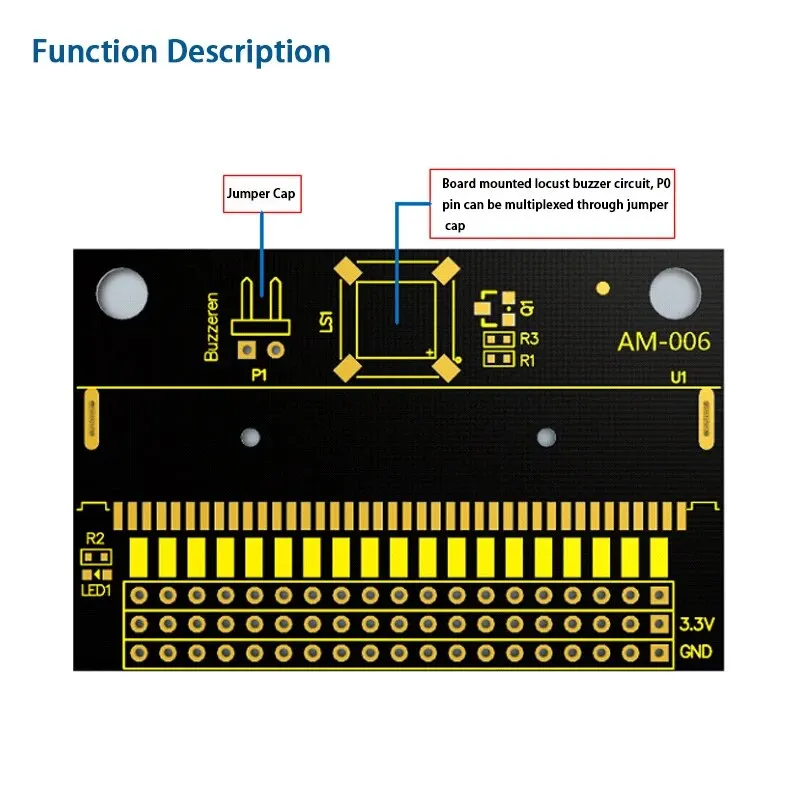 Micro Bit Expansion Board IO BIT Teaching Programming Horizontal Adapter Board Onboard Passive Buzzer