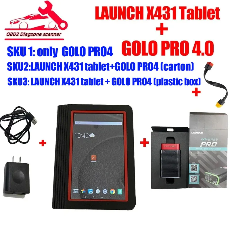 

New LAUNCH X431 Tablet GOLO Pro 4.0 Bluetooth Connerctor OBD2 Scanner FOR D-IAGZONE PK THINKCAR PRO THINKDIAG DBSCAR5