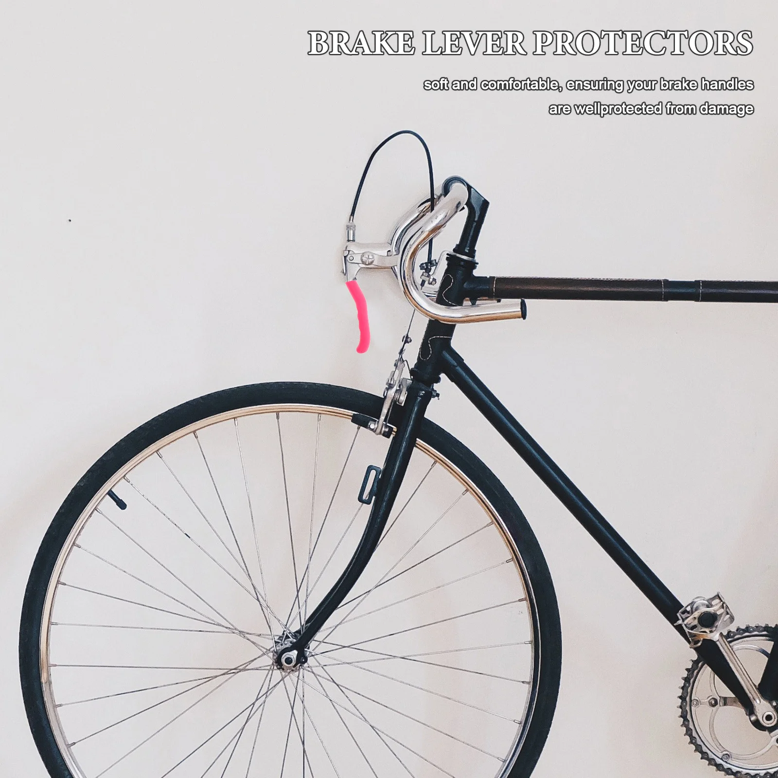 

4Pcs Silicone Brake Lever Covers Bike Brake Handle Protector Non-Slip Grip Sleeve Compatible Mountain Road Folding Bikes