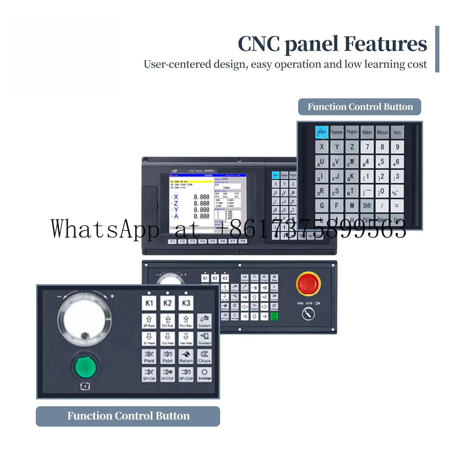 3-Axis Automatic CNC Milling hine Varile Speed High Precision solute Positioning